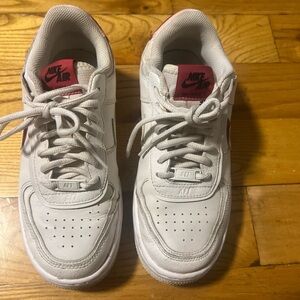 Nike Air White and Red Sneakers